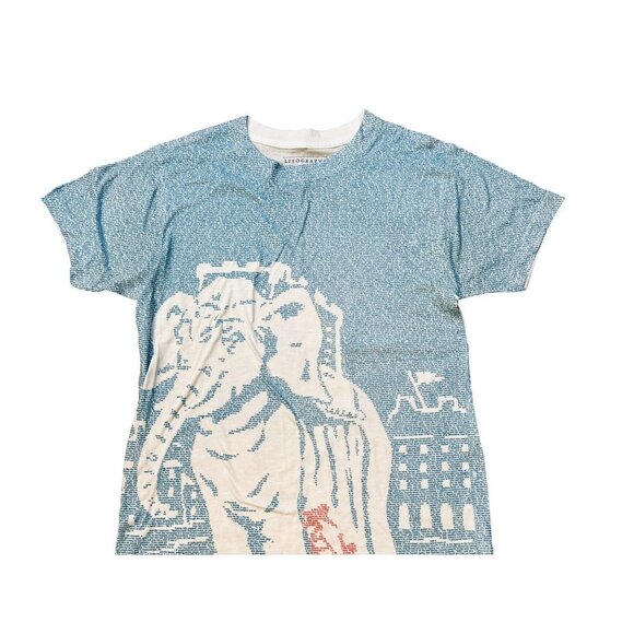 LITOGRAPHS Size Small T-Shirt Elephants Kids Light Blue White - Picture 6 of 7